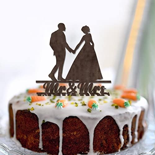 Рустикална Свадбена Торта Топпер Дрвена Кафеава Персонализирана Рустикална За Парови За Свадбена Свршувачка Свадбени Украси Свршувачки