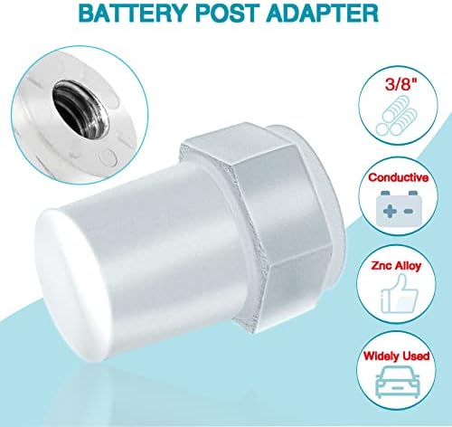 Адаптер за објавување на батерии за автомобили: 4pcs страничен пост до врвен адаптер за батерии со 3/8 женска нишка