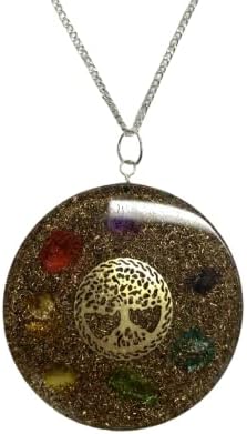 Vie Naturals Tree of Life 7 Chakra orgonite бакар приврзок, 5см