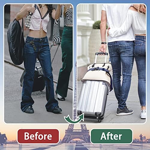 Патување Појас За Багаж-Стилски &засилувач; Прилагодливи Додадете Торба Багаж Ремен За Носење На Торба-Аеродромот Патување Додатоци за