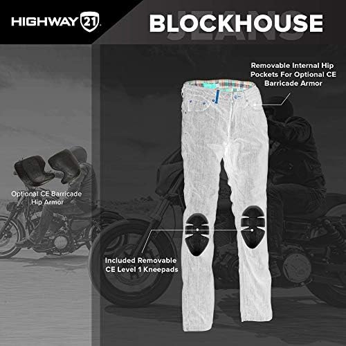 Автопат 21 Блок Фармерки, Заштитни Фармерки За Возење Мотоцикли Со Права Нога За Мажи Со Џебови За Оклоп На Коленото И Колкот
