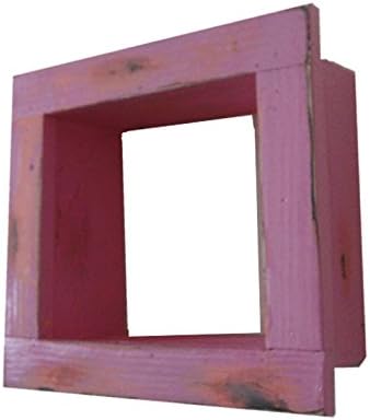 Плоштад дрво/Дрвена кутија за сенка - 9 x 9 - Hotешко розово - Декоративно враќање на потресената гроздобер привлечност