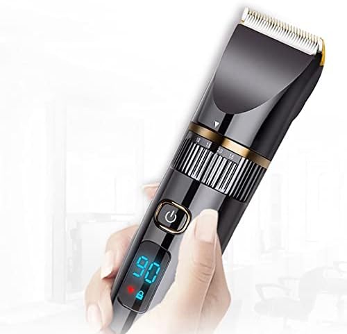 Crivers Clippers за мажи, тример за клипери за коса со LED -миење на миење садови за мажи клипири за коса Професионална машина