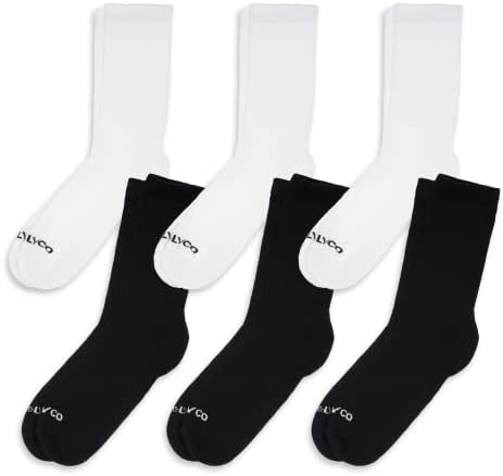 LYSA&засилувач;LYCO Екипажот BCI памучни работни чорапи за мажи перформанси Амортизирани Удобно Секојдневно Внатрешно Надворешно Патување Во Теретана - 6 Пакет