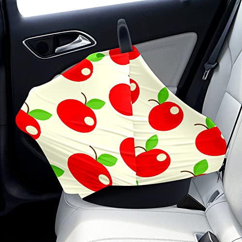 Бебе автомобил седиште покрива овошје црвена слатка јаболка шема медицинска сестра капакот на шамија за доење на шамија за шамија