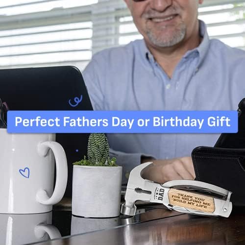 Мулти -алатка Хамер - Роденденски подароци од ќерка - Менти подароци за Божиќ за најдобриот татко во светот - 6 мултифункционални со шрафцигер,
