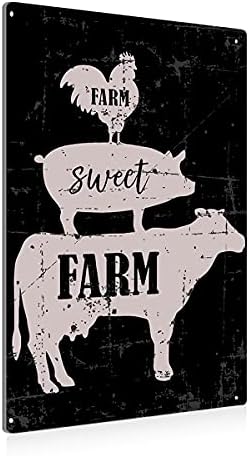 Смешна фарма слатка фарма метал знак за знак на wallид за гроздобер знак за селска кујна фарма за украсување подароци