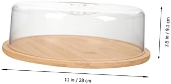 Зеродеко 2 парчиња приказ на клош за складирање за складирање на сад за садови за купола храна мини кука плоча стаклена тркалезна