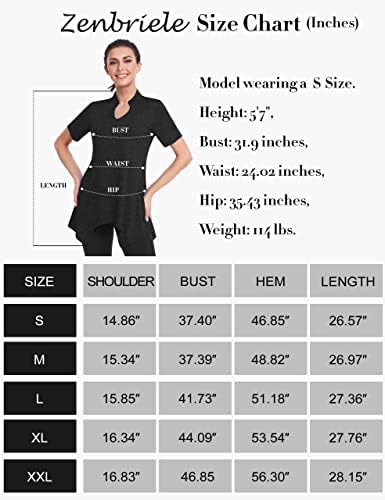 Кошули за тренингот Зенбриеле за жени со краток ракав атлетски тренинг врвови случајна маица Брза суво лесна категорија за трчање пешачење