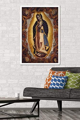 Trends International La Virgen de Guadalupe wallид постер, 22.375 x 34, бела врамена верзија