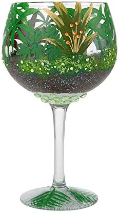 Енеско Дизајни од Лолита Џунгла Терариум Копа Занаетчиски Коктел Стакло, 24 Унца, Разнобојни