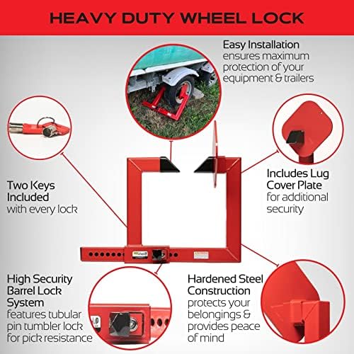 Заклучување опрема HDWL Челик Тешки Тркала Брава-Универзална Заштита Кражба Патување Брава - Приколка Тркала Заклучување За