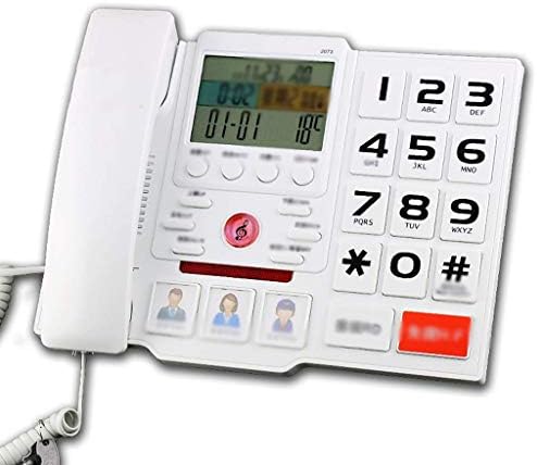Телефонска фиксна линија на WODMB, гроздобер фиксен телефон за проширување на фиксната фиксна фиксна рамна телефон за украс за домашна