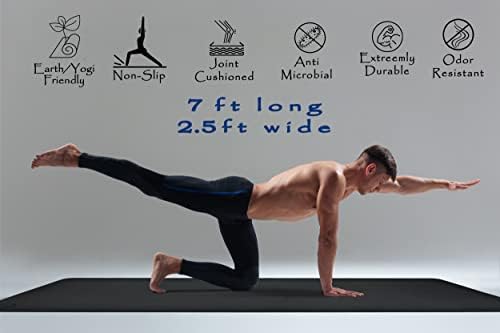 Татаго Екстра голем јога мат за мажи и жени {84 x30 x 1/4 инчи}, долга и широка јога мат-совршена xl вежба за вежбање, игра душеци