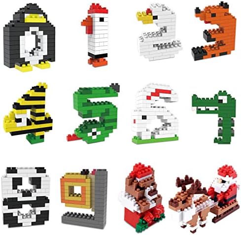ЏОЈИН 2022 Божиќ 12 Дена Календар За Доаѓање На Одбројување Со 12 Парчиња Анимиран Број Градежни Блокови Матични Играчки За Градење Животни За
