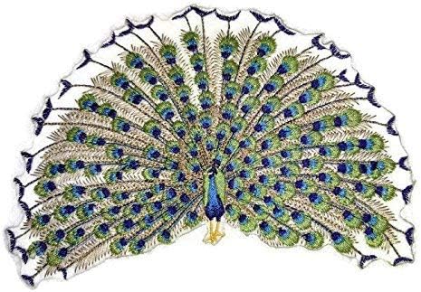 Природата ткаеше во навои, Неверојатни птици Кралство [танцување паун] [обичај и уникатно] везено железо на/шие лепенка [7,54 *5.32] [направено