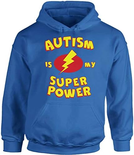 Незгоден стилови за подигнување на свеста за аутизам со качулка, аутизмот е мојата суперсила худи