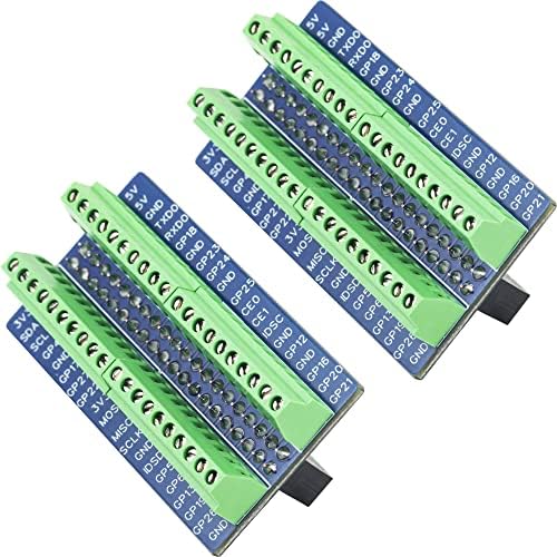 2pcs за RPI IO GPIO терминални блокови Збег на табла 2.54mm/0,1 мини терминален табла за експанзија за Raspberry Pi 4B/3B+/3B/2B/ZERO/ZERO