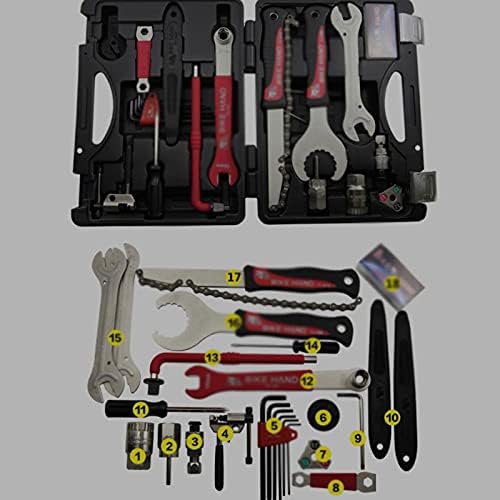 Wenmeng2021 Комплет за алатки со алатки за алатки за велосипеди 18 Поставете поправка и одржување планински велосипед алатки комплет