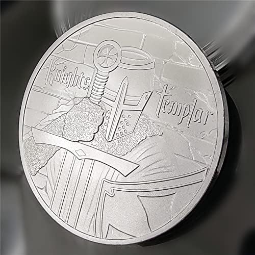 Европски витези монети Темен храм Средновековен железо-крв витез комеморативни монети крстоносец витези странска валута