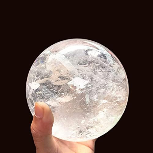 Ралдмов природна чиста кварц кристална топка, бела кристална сфера заздравување на кристална топка дома декор Просперитетно Loveубов покана богатство
