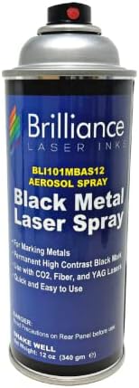 12 мл - BLI101 - Аеросол црно ласерско мастило за обележување на метали - ласер CO2 - ласер на влакна - Јаг, траен, постојан, висок контраст,