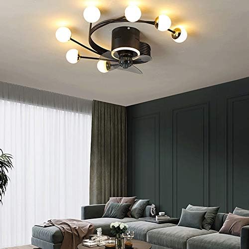 Фехун Нордиска креативна дневна соба Невидливи тавански вентилаторни светла, ламба за тавани на вентилаторот, лустер за вентилатор за дома,