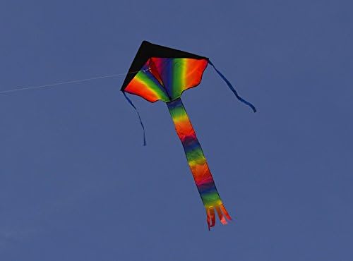 Weifang New Sky Kites Виножито Делта змеј 42 x 26 инчи со лесен флаер од 62 инчи со линија и рачка, лесен флаер