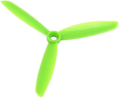 Нов LON0167 5 x се карактеризира со 4,5 инчи зелена сигурна ефикасност 3-Vanes CCW RC Airplane Proplerer W растојание прстени