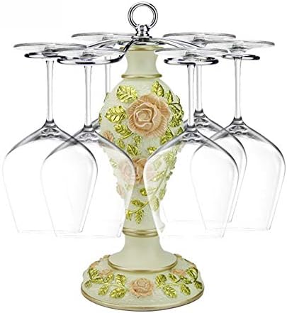 Креативна едноставност, контра wallид монтиран стаклен решетка Класичен елегантна рачно обоена роза цветно вино стаклена решетка