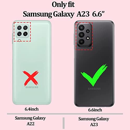 АТУМП За Samsung Galaxy A23 5G Случај со HD Заштитник На Екранот Заштита Од Удари, Љубов Срце Позлата Женски Жени Симпатична Мека