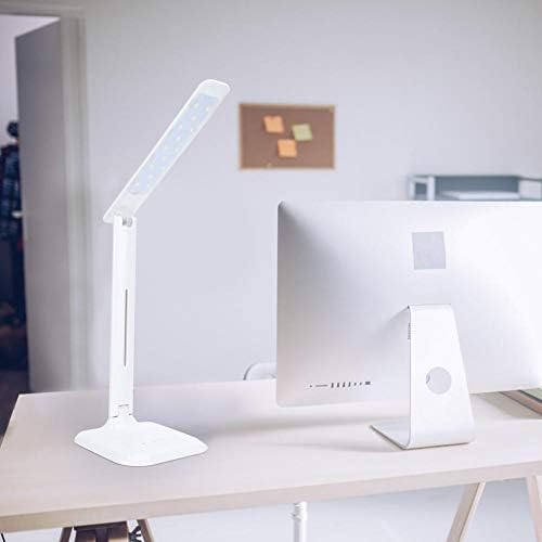 Xuuyuu преклопна предводена ламба за предводи, USB полнење 5 нивоа осветленост за затемнување на табелата со модерно бело контролен панел на допир,