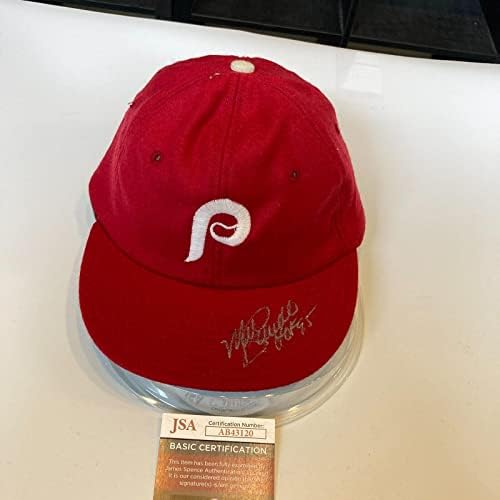 Мајк Шмит Хоф 1995 потпиша автентична Филаделфија Филис Бејзбол Хет ЈСА - Автограмирани капи МЛБ