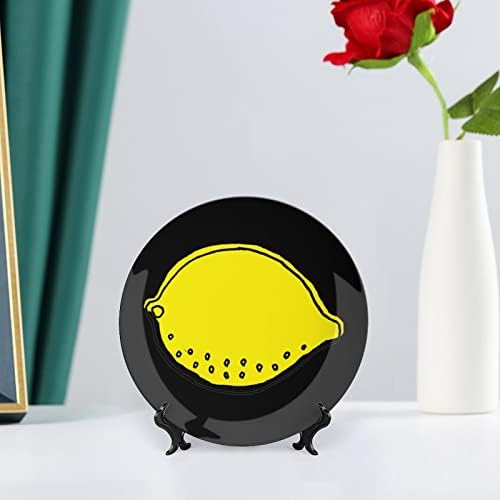 Лимон декоративна чинија тркалезни керамички плочи со приказ за свадбени декор за домашна канцеларија