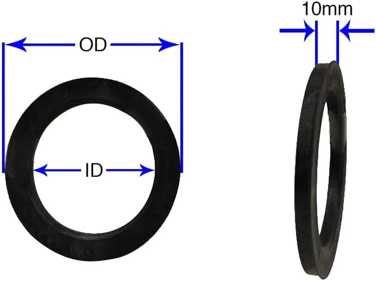 Делови за додатоци на тркала сет од 4 центрички прстен 106,10мм ОД до 100,50мм центар за центри, црна поликарбонат