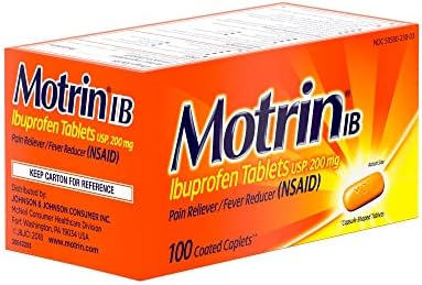 Мотрин Иб-Ибупрофен Таблети За Ослободување Од Болка 200 Мг-100 Обложени Каплети