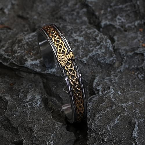 Гуошуанг нордиски викинг мјолнир нерѓосувачки челик нараквица за мажи тресне подарок
