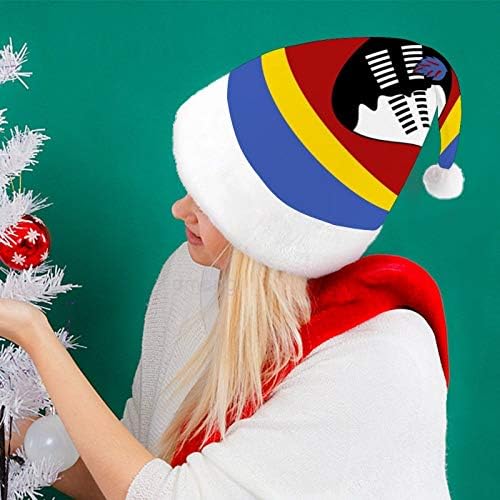 Божиќ Дедо Мраз Шапка, Свазиленд Знаме Божиќ Празник Шапка За Возрасни, Унисекс Удобност Божиќ Капи За Нова Година Празнична