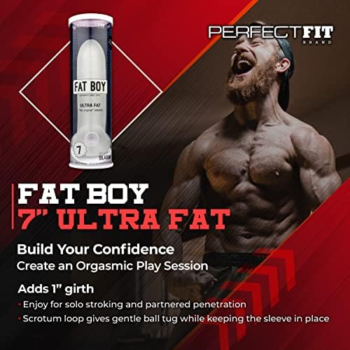 PerfectFit Brand Fat Boy Boy Ultra Fat 7 ”, обвивка од пенисот, сексуален засилувач, мек и удобен ракав на пенисот