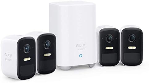 Eufy Security, Eufycam 2C 4-CAM комплет, безжичен систем за безбедност на домот со 180-дневен век на траење на батеријата, компатибилност на