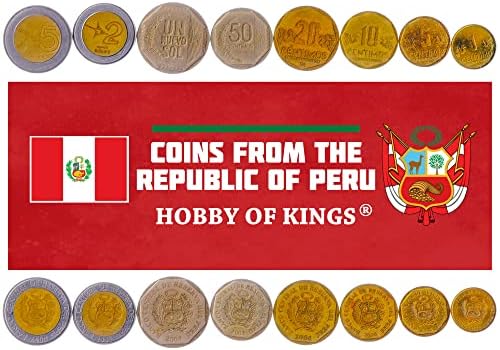2 Монети Од Перу | Перуанска Колекција На Монети 5 10 Стапала | Циркулирани 1971 | Тупак Амару