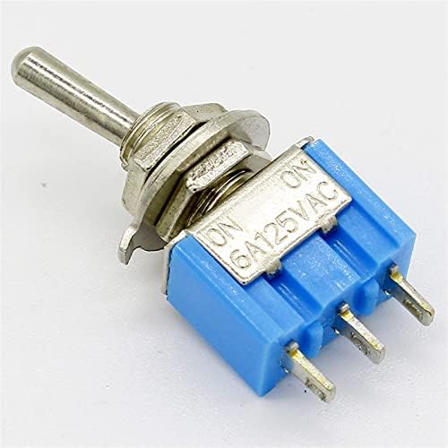HALONE 10PC BLUE MINI MTS-102 3-PIN SPDT ON ON 6A 125VAC MINIATURE TOGGLE SWITCES