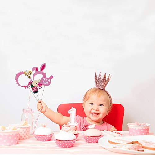 18 парчиња едногодишно- старо девојче роденденска фотографија за забава на забави со рачно декорации за фотографии за дома/wallид/просторија