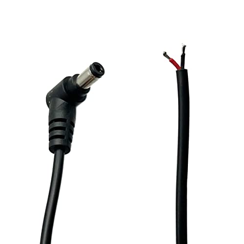 Mmnne DC Power Pigtails Cable 3pack DC 5,5 mm x 2,1 mm десно аголен приклучок за приклучок за приклучок до голи жица, кабел