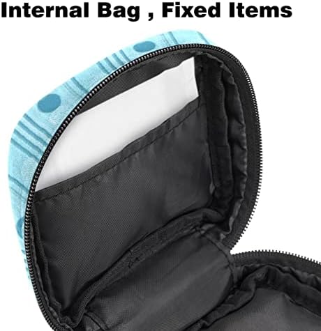Орјуекан санитарна торба за складирање на салфетки, торба за преносен период за жени девојки менструална чаша торбичка, цртан филм со сини
