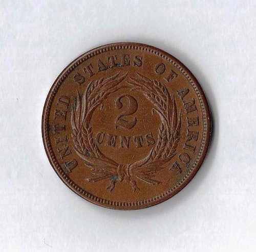1864-1868 Две цент парче g/vg