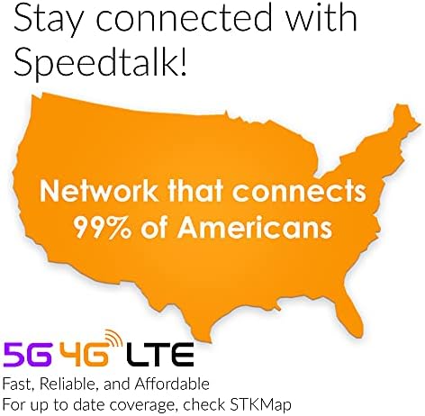 SpeedTalk Мобилни Mobile 5 Припејд Безжични Плати Оди План За Паметни Телефони &засилувач; Мобилни телефони | 5G 4G LTE | 100 Разговор,