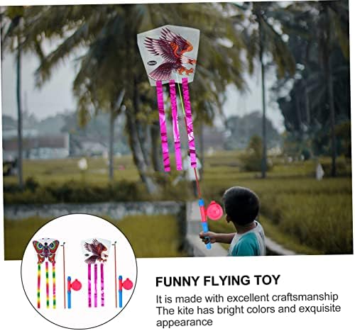 BESPORTBLE 2 Комплети Змеј Велигденска Забава Корист Змеј За Дете Летање Змеј Отворено Момче Играчки Деца Плажа Играчки На Отворено Игралишта ЗА Мали Деца Пеперутки Зме