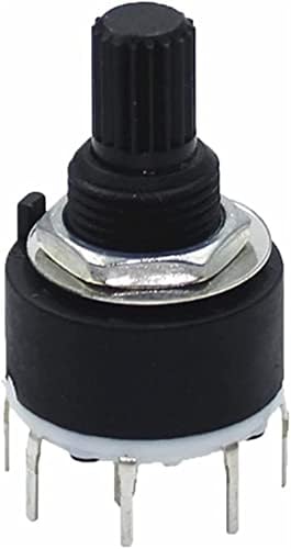 Gooffy Rotary Encoder 10PCS SR16 Пластичен прекинувач за ротациони ленти од 16мм 2 Пол 3 4 Позиција 1 Пол 5 6 8 Позиција на рачката на рачката