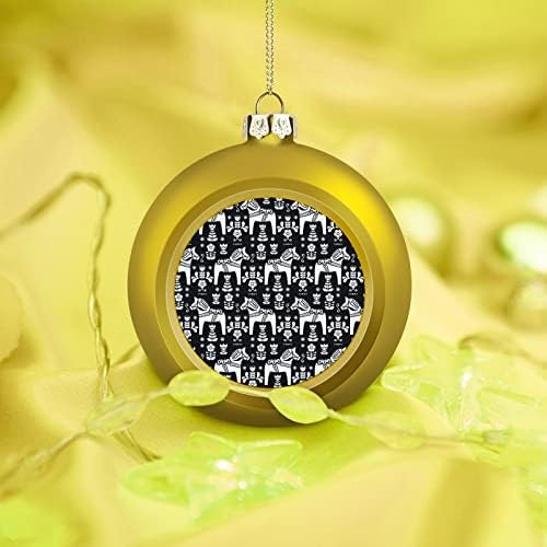 Шведска народна уметност Дала коњски печати Божиќни топчиња украси поставени големи украси на Божиќни дрвја за надворешни работи на отворено 4 парчиња